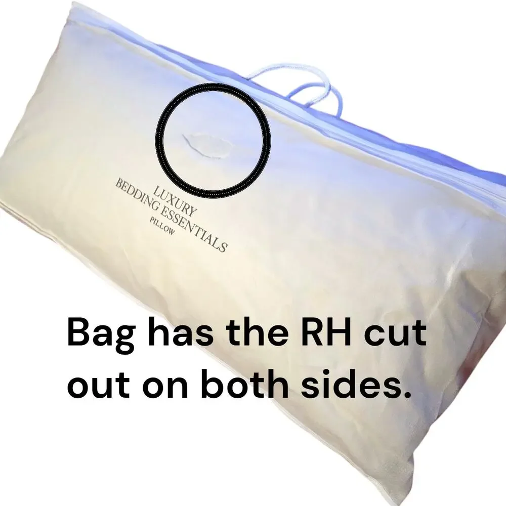 Restoration Hardware Bedding Essentials King All-Down Pillow Pair Firm Support